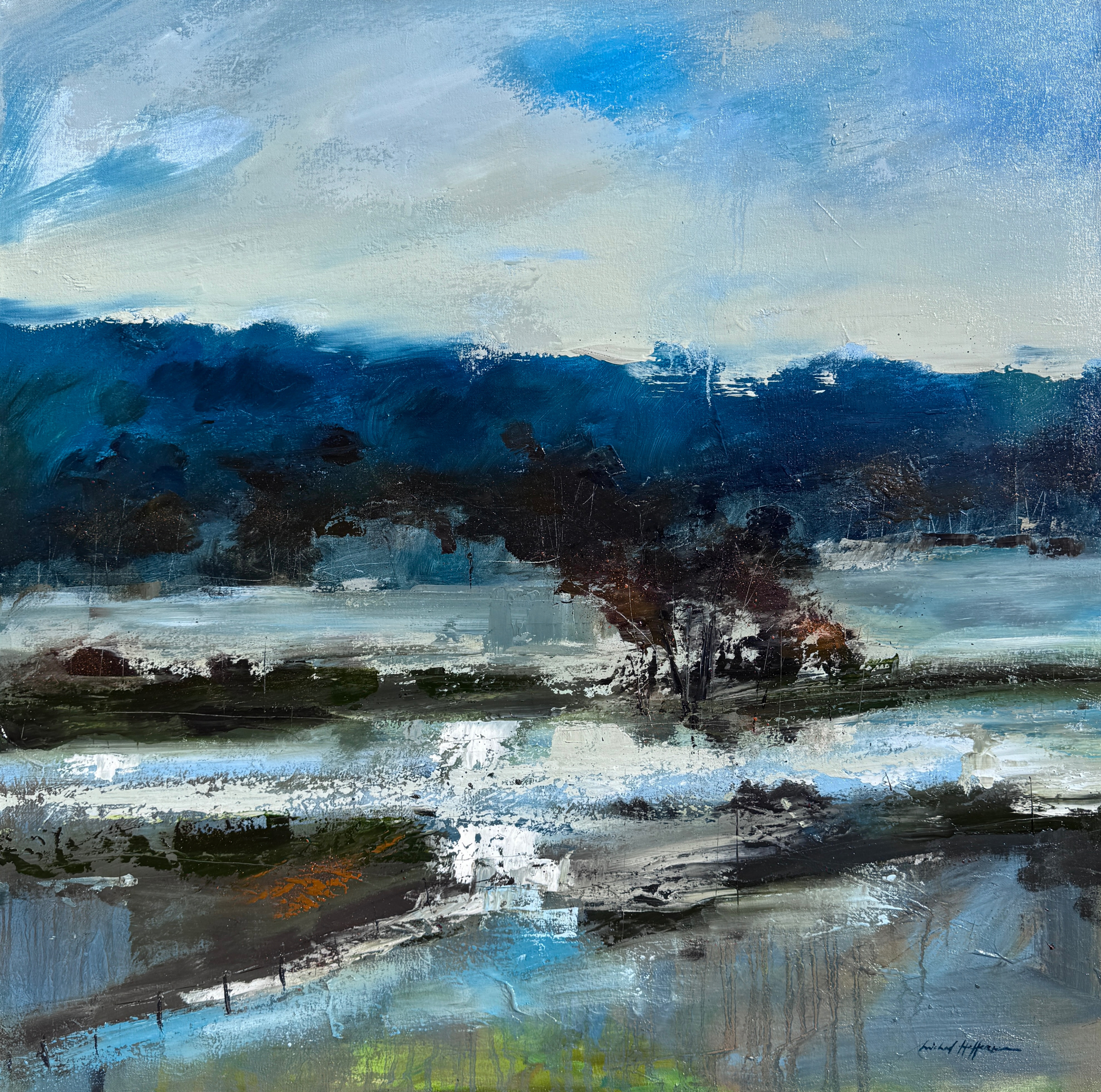 Frozen. 36'x36" oil on canvas.