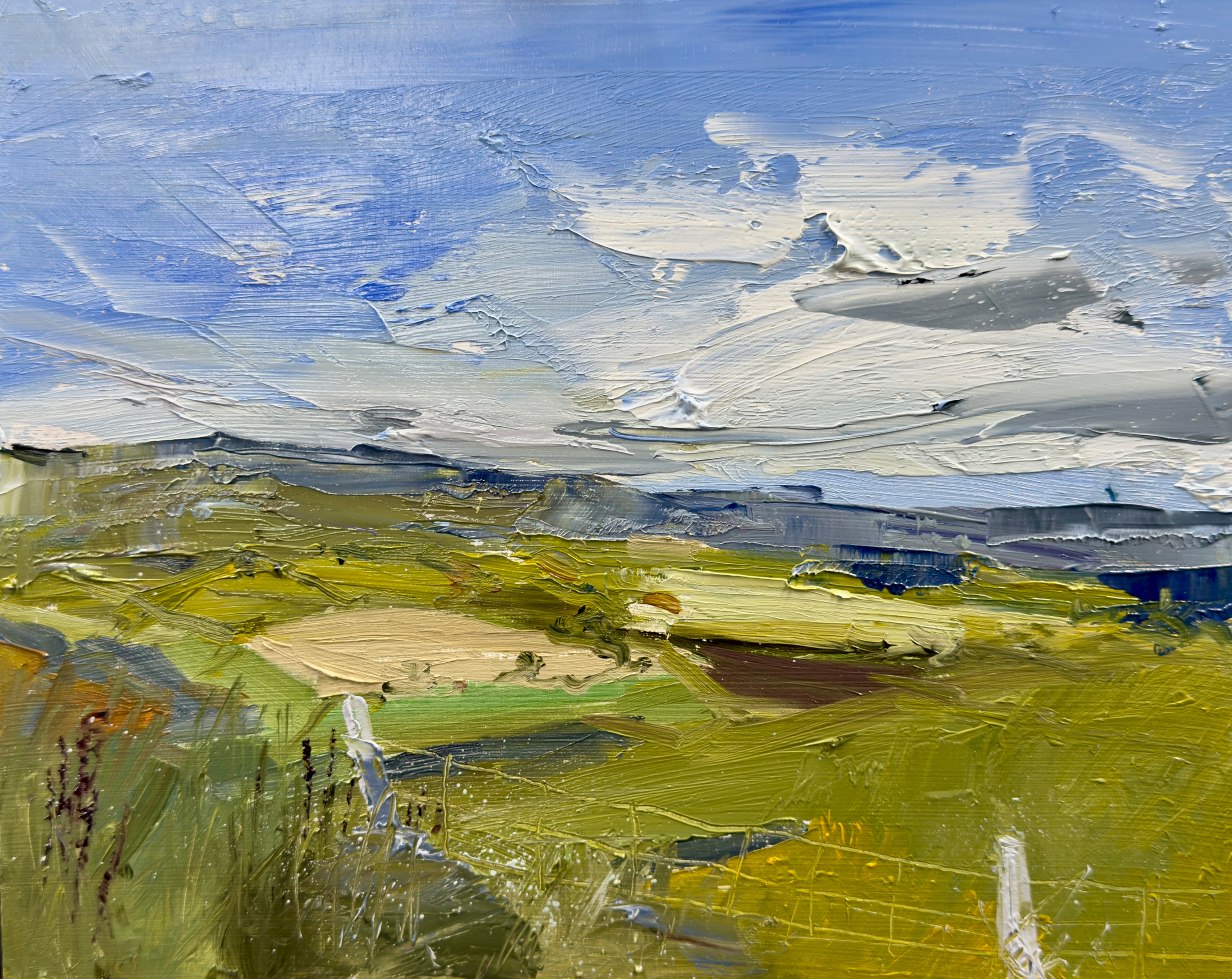 In The Shallows' Edge, 48"x 72", oil and mixed media on canvas.